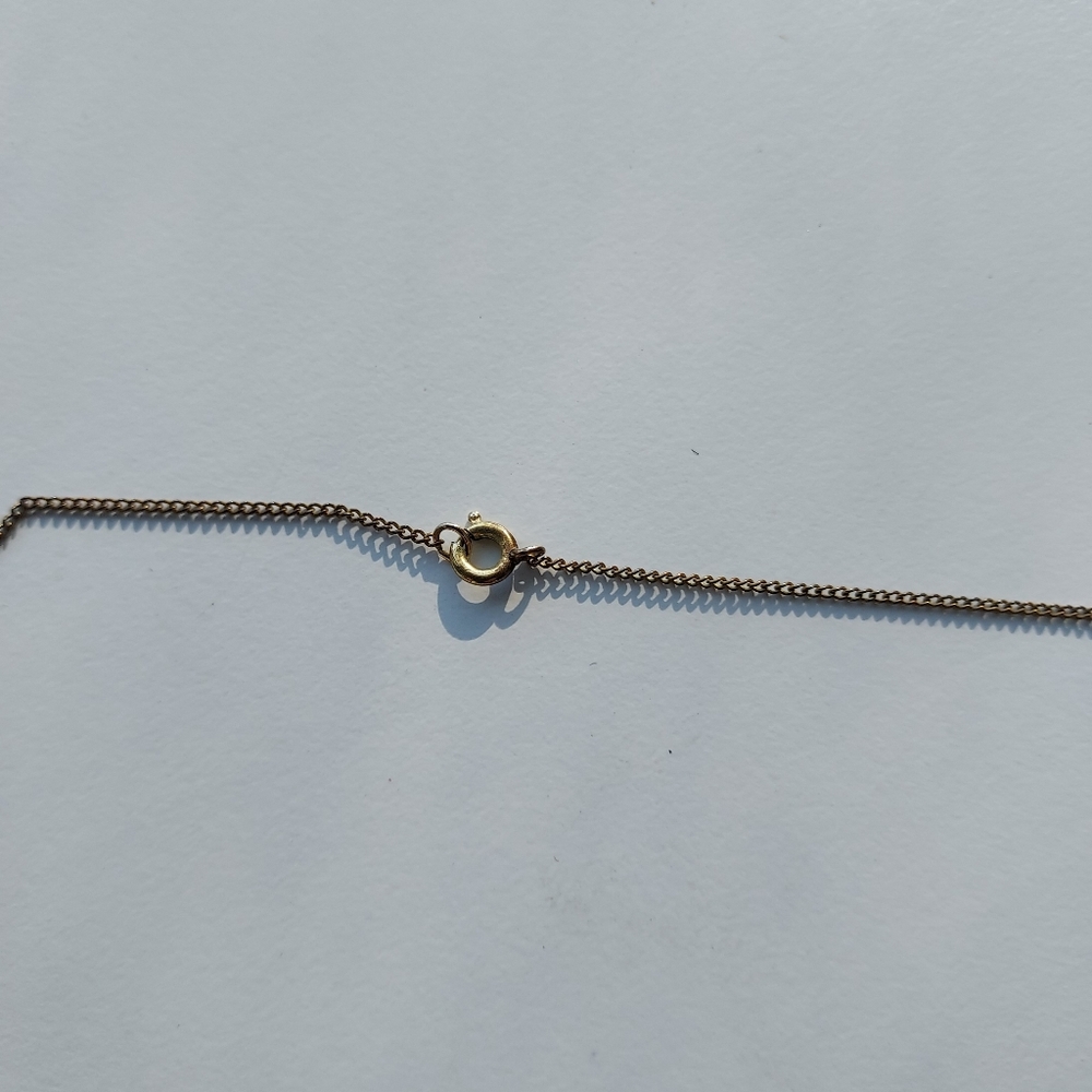 Vintage 1970s Polished Lapis Lazuli Pendant with Gold-tone Chain - Picture 3 of 6